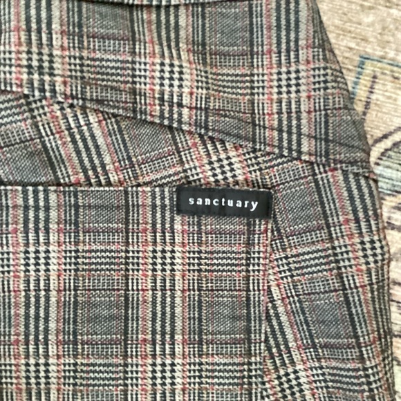 Sanctuary Women’s Gray Plaid Slim Fit Pull On Pants Size XS - Picture 5 of 8